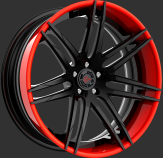 Custom - red and black finish.