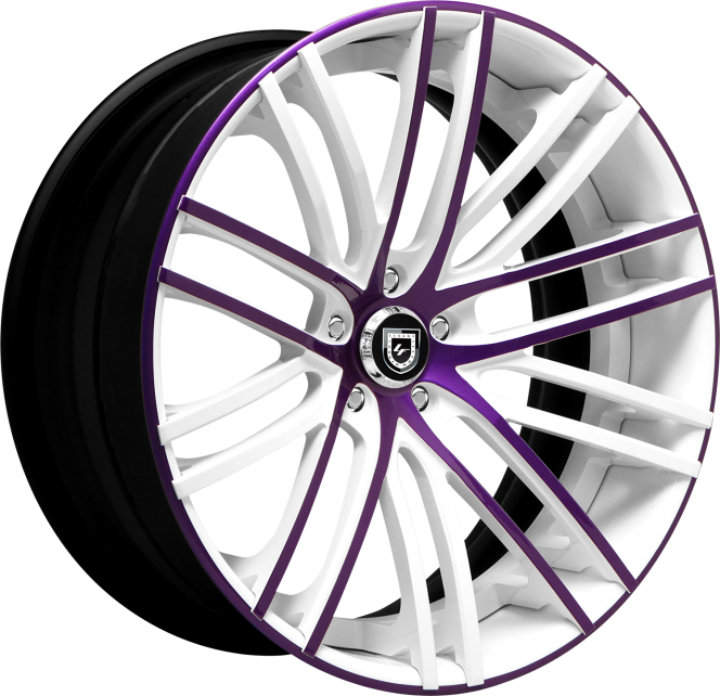 Custom - purple and white finish.